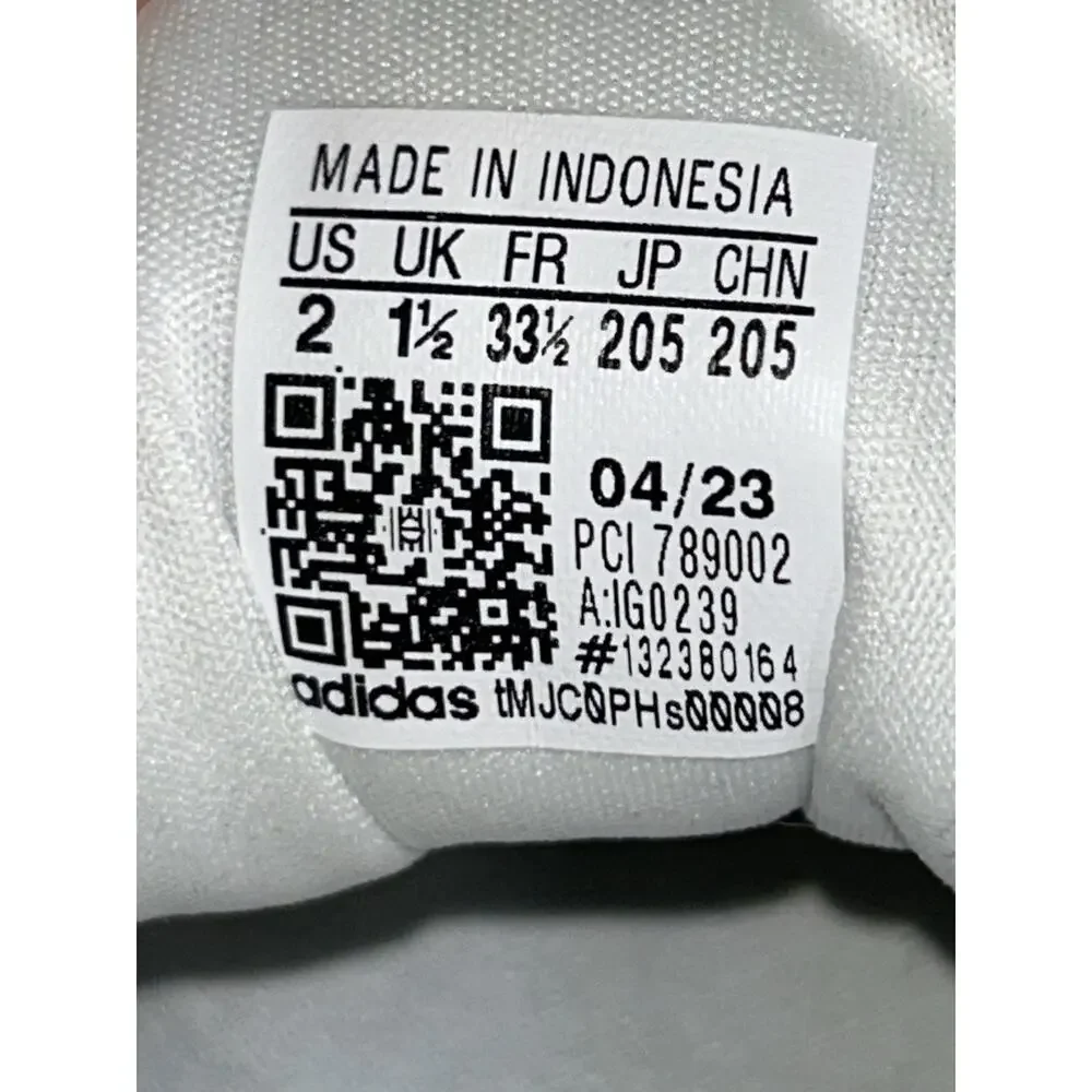 Adidas Superstar Little Kids’ White Iridescent IG0239 Sneakers Size 2 US Kids